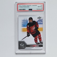 2022 UD Team Canada Juniors Connor Bedard #2 PSA 8 NM-MT