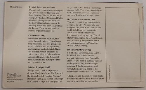 Great Britain 1968 *COLLECTORS PACK* British Pictorial Stamps 3-Fold Pack MNH - Picture 6 of 7