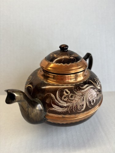 Etched Engraved Copper Decorative Turkish Tea Pot Kettle. E - Picture 4 of 7
