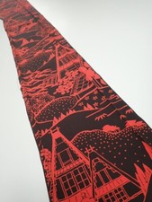 2K07z50 Japanese Kimono Silk FABRIC Old house Dark brown 61.4x7.5