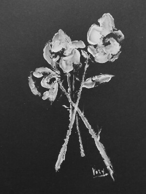 art drawings original hand painted paitings black paper