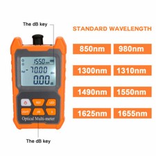 FTTH Fiber Optic Optical Power Meter Cable Tester -70~+6 dbm Backlight