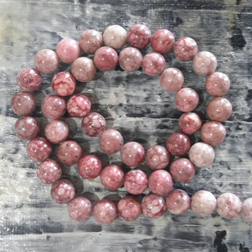 Natural Maifanite/Medical Stone,8mm, Approx 48 pcs.Dyed. Free postage. Oz Seller - Foto 3 di 3