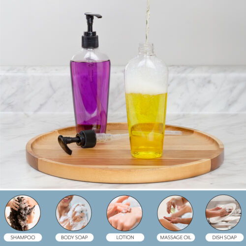 8 Unzen klare ovale Kunststoffpumpe Flaschen 8er-Pack; Seifen-/Lotionsspender - Bild 2 von 10