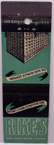 Rike’s Department store, Dayton, Ohio, Matchbook Cover