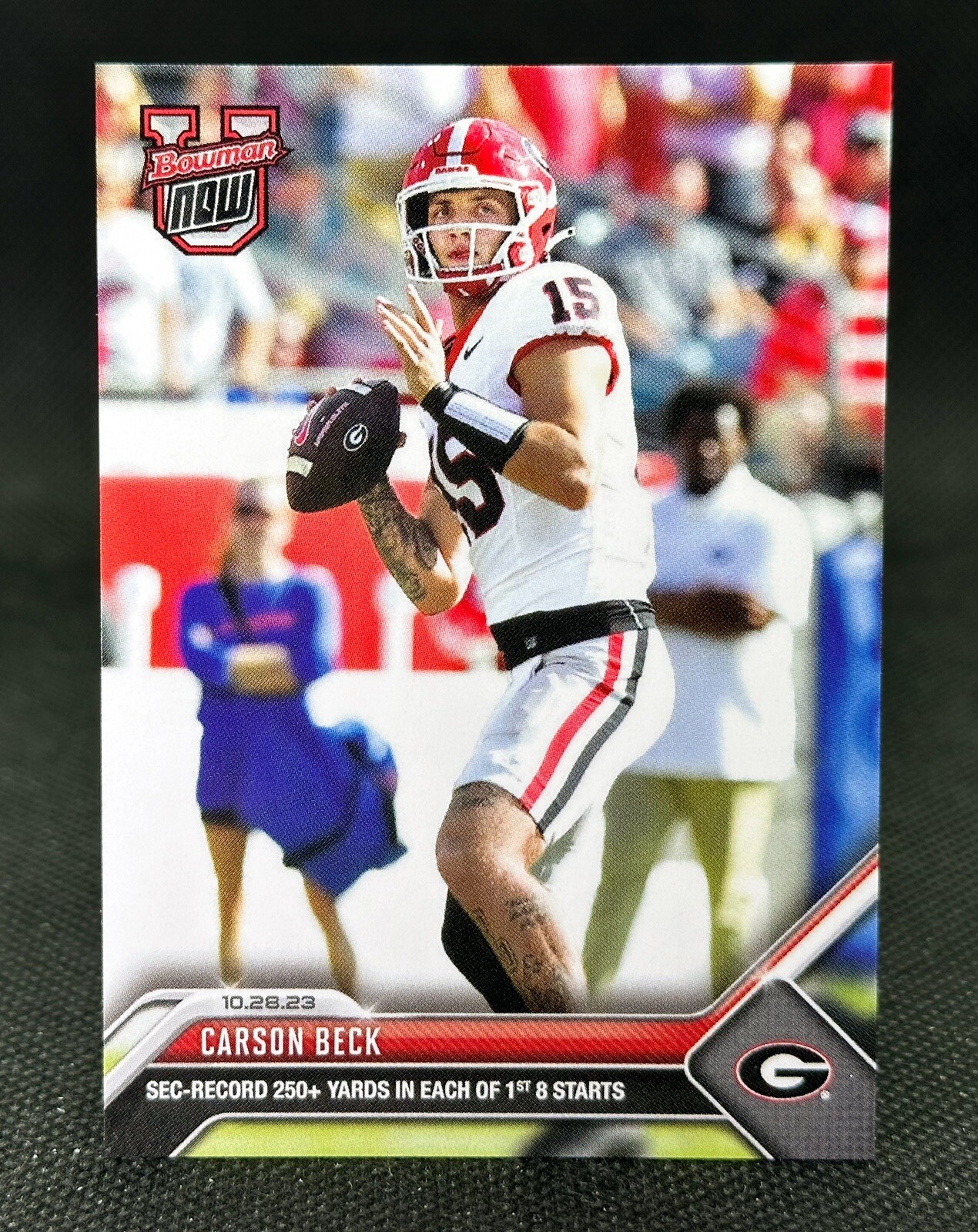 2023 Topps Bowman U Now #20 Georgia Bulldogs CARSON BECK SEC-Record /1001
