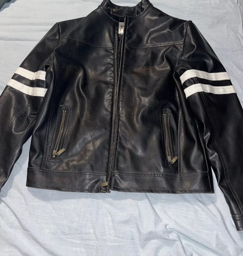 ジャケット・アウター Y2K fairy grunge opium leather jacket Y2K opium leather fur zip flight jacket