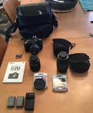 Nikon D70 6.1MP DSLR Bundle – 3452 Shutter Count