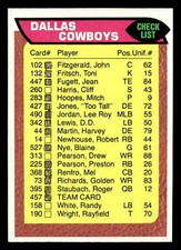 1976 Topps Dallas Cowboys #457 VG Dallas Cowboys