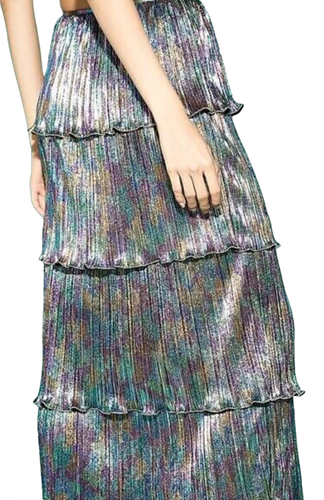 NUEVO CONJUNTO TOP FALDA CON VOLANTES EN CAPAS SAYLOR FREE PEOPLE GIANNA TALLA MEDIANA - Imagen 4 de 15