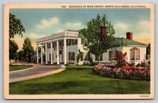 California North Hollywood Residence of Bing Crosby Postcard, A28