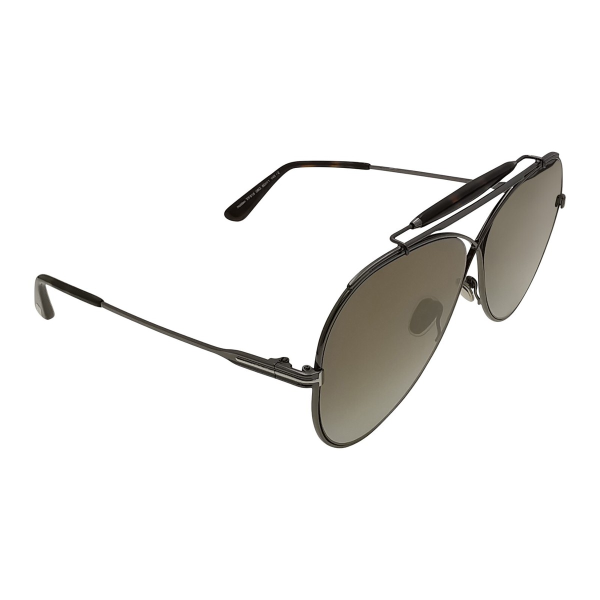Tom Ford Pilot Sunglasses FT0818 TF 818 Holden 08G Gunmetal Brown
