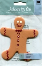 Gingerbread Man, Christmas scrapbook embellishment Jolee's by You HOLJBY020