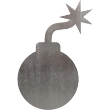 Cartoon Bomb Steel Cut Out Metal Art Decoration