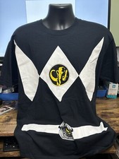 UNWORN NEW 2017 Mighty Morphin Power Rangers BLACK RANGER Mens T-Shirt Size L