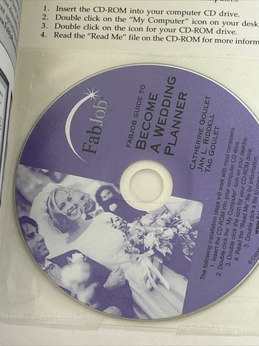 FABJOB GUIDE TO BECOME A WEDDING PLANNER (WITH CD-ROM) By Catherine Goulet & Jan - Picture 4 of 4