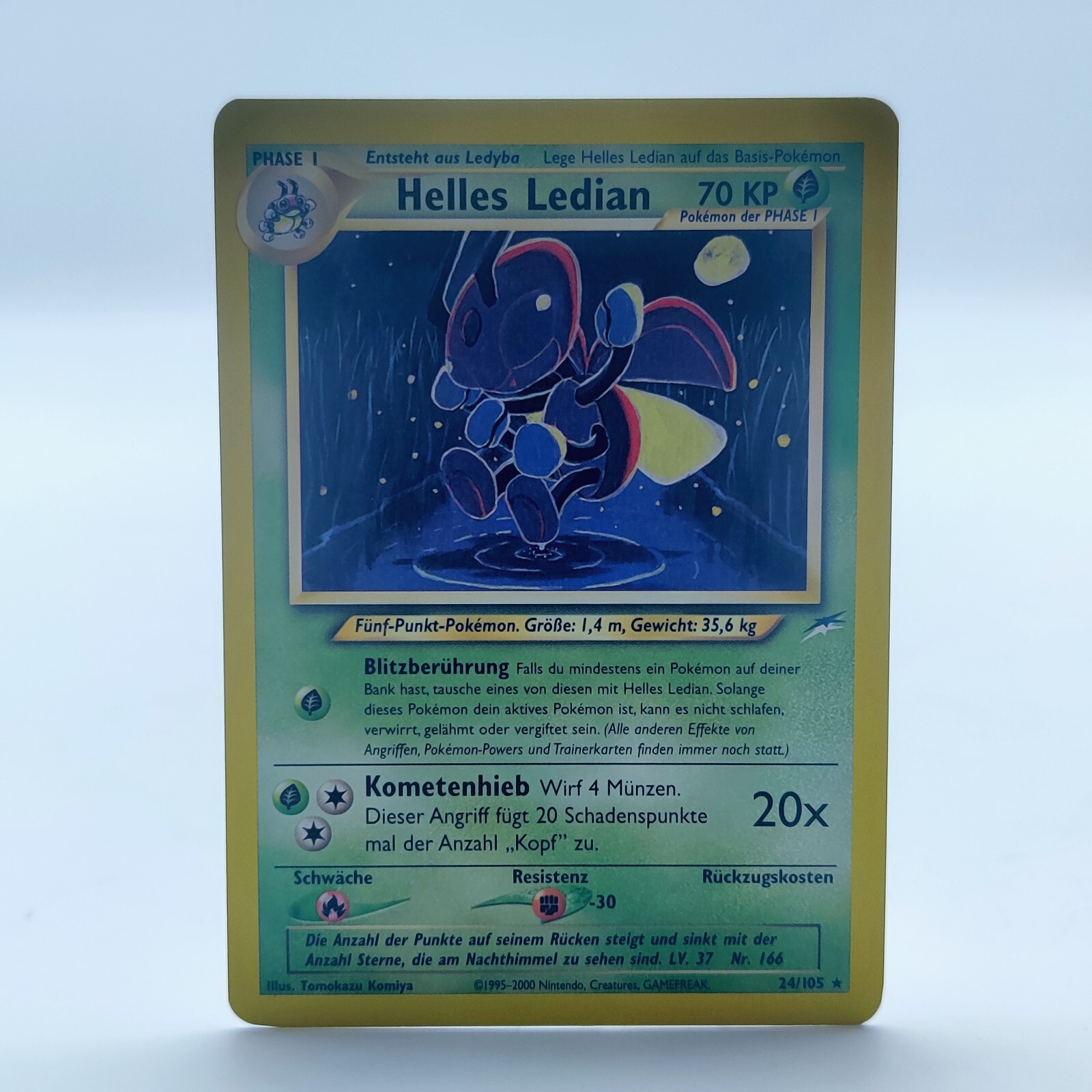 Pokemon Neo Destiny 24/105 Bright Ledian Non-Holo 1999 TCG Card