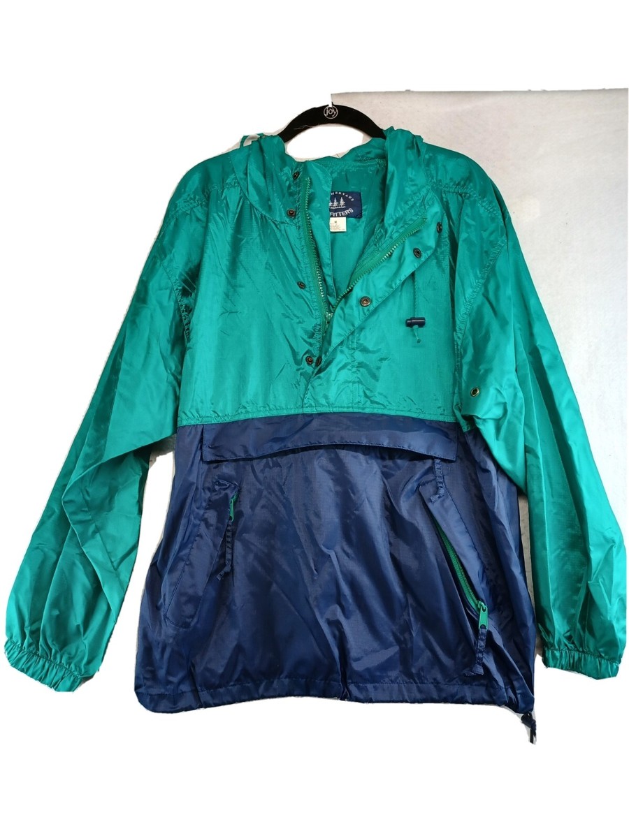 Weathervane Rain Jacket Women's Medium Green Long Sleeve full Zip