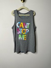 Danskin Grey Graphic Can't Stop Me Girls Tank Size Large 10/12