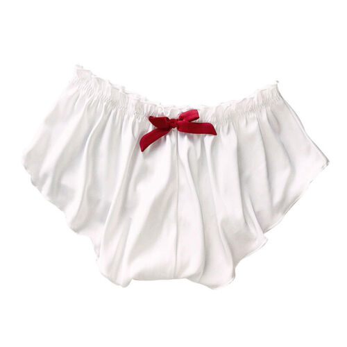 Womens Satin Pajamas Underwear Briefs Seamless Lingerie Leisure Wear Plus Size - Picture 13 of 30