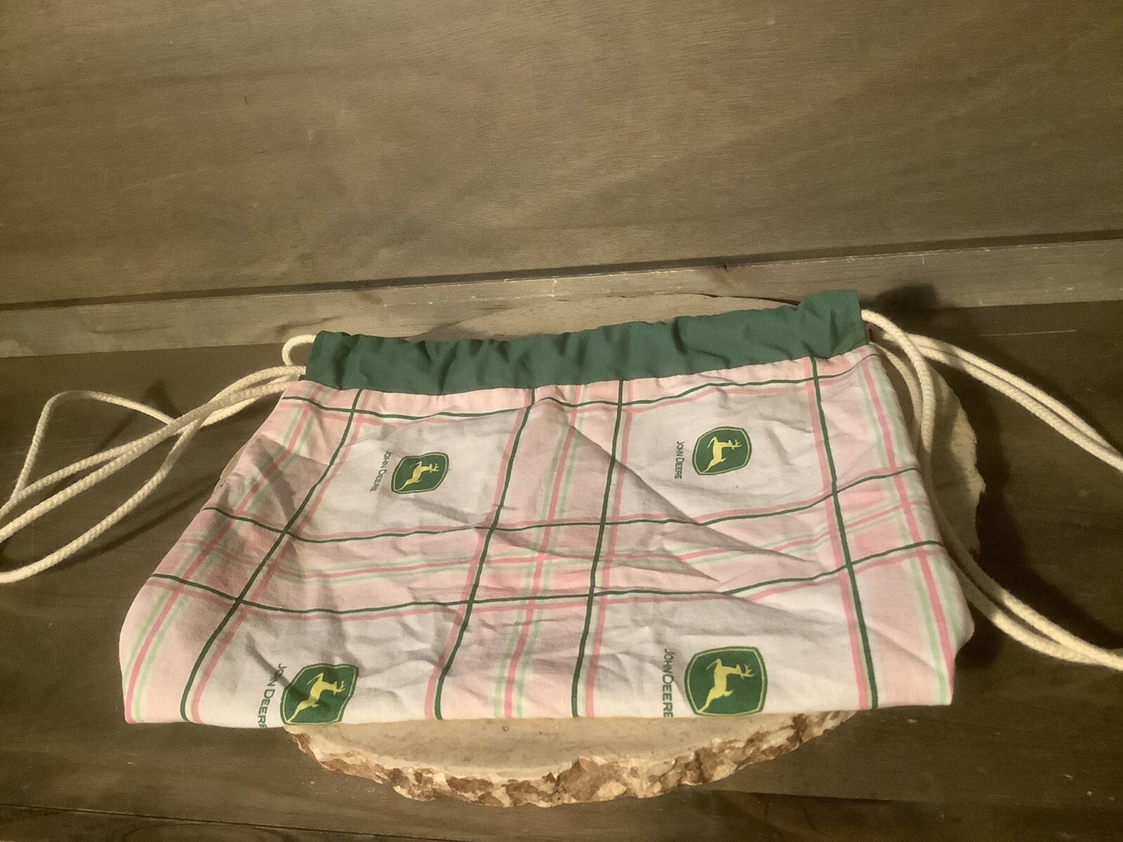 Women's John Deere Tractor Handbag / Totebag Plaid BACKPACK Shoulder Bag