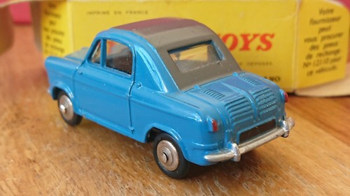 Dinky Toys 529 2CV Vespa 400 Blue with Black Roof Boxed - Picture 3 of 15