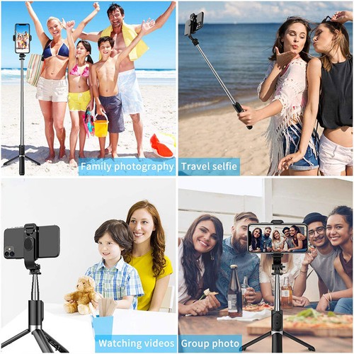 Telescopic Selfie Stick Bluetooth Tripod Monopod Phone Holder for Samsung iPhone - Picture 8 of 12