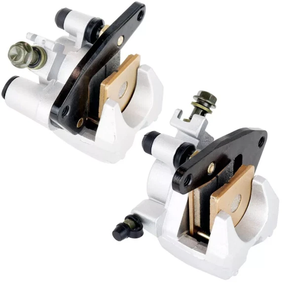 Pinza de freno delantera izquierda derecha con pastillas para Yamaha Kodiak 450 YFM450 4X4 2003-2021 Foto 2 de 2