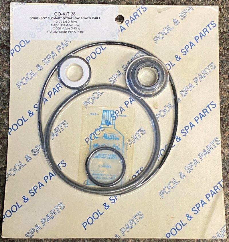 GOKIT28 DOUGHBOY POWER PAK I LOMART DYNAFLOW PUMP ORINGS SEAL FREE