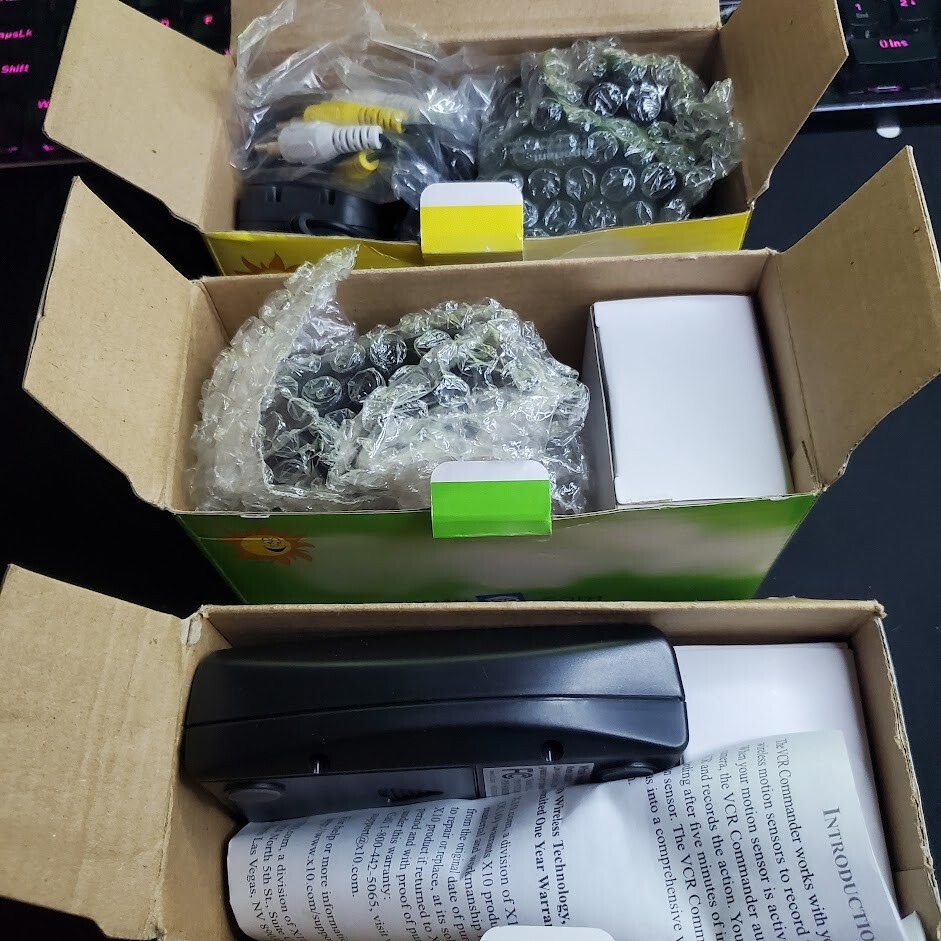 X10 XCam2 Wireless Color Camera Home Security System Lot Receiver, Commander 2