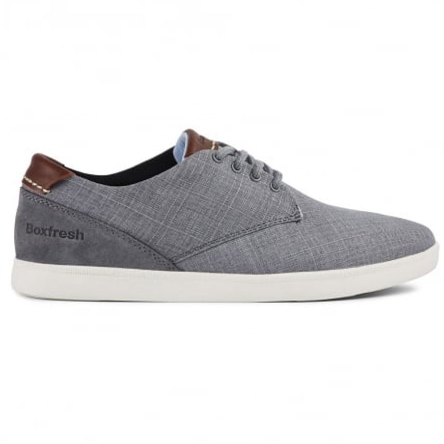 Boxfresh Herren Sneaker HENNING CH SLUB/SDE STL GRY Boxfresh Herren Sneaker HENNING CH SLUB/SDE STL GRY