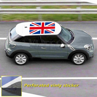 For Mini Cooper R55 R56 R60 Union Jack Tower Perforated Sunroof Vinyl Decal