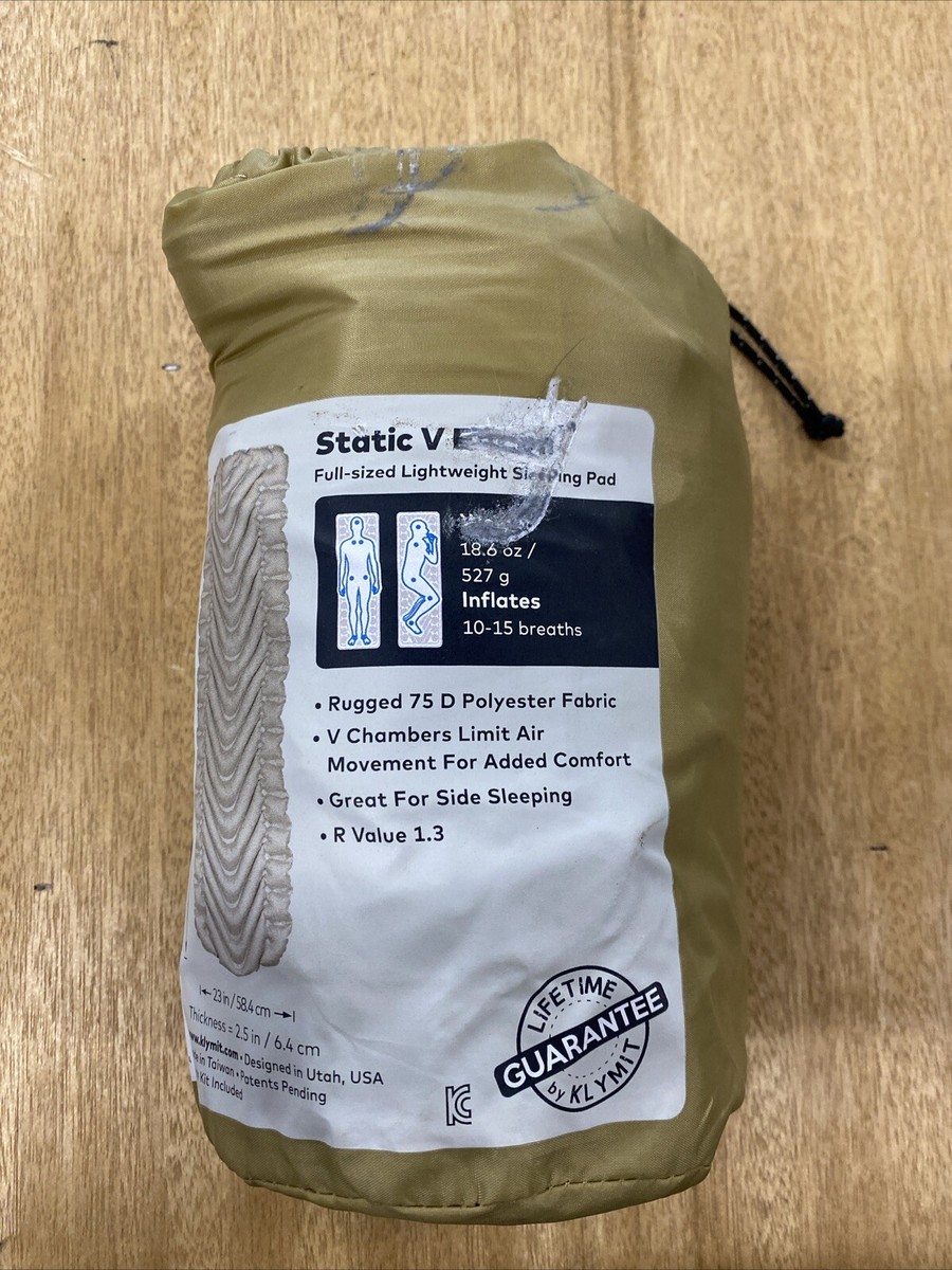Klymit Static V Recon Lightweight Sleeping Camping Pad
