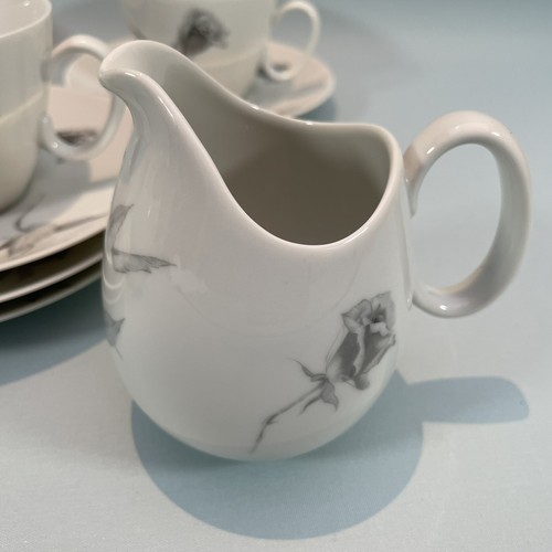 Rosenthal Continental China Raymond Loewy Jet Rose Cups Saucers Jug Sugar Bowl - Picture 4 of 14