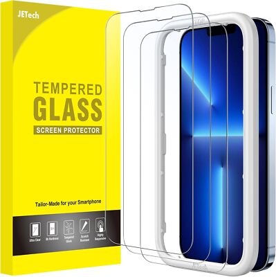 JETech Full Screen Schutzfolie für iPhone 13 Pro Max 6,7 Zoll Gehärtetes Glas