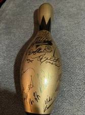  PBA Bowlers Bowling Multi Signed Autographed Gold PBA Tour Bowling Pin