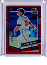 2023 Donruss Baseball Chipper Jones #216 Holo Red 818/2023 HOF
