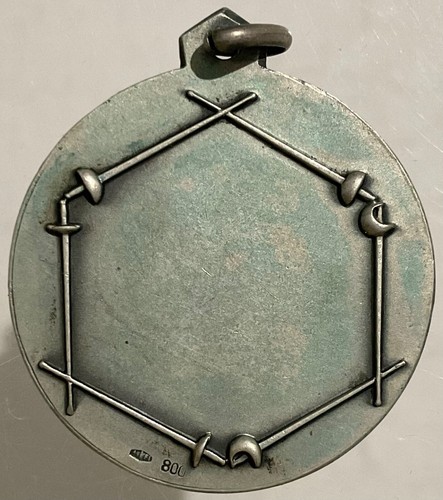 FEDERAZIONE ITALIANA SCHERMA MEDAGLIA ARGENTO PARTITO DI GOVERNO 1922.1943 - Imagen 4 de 6