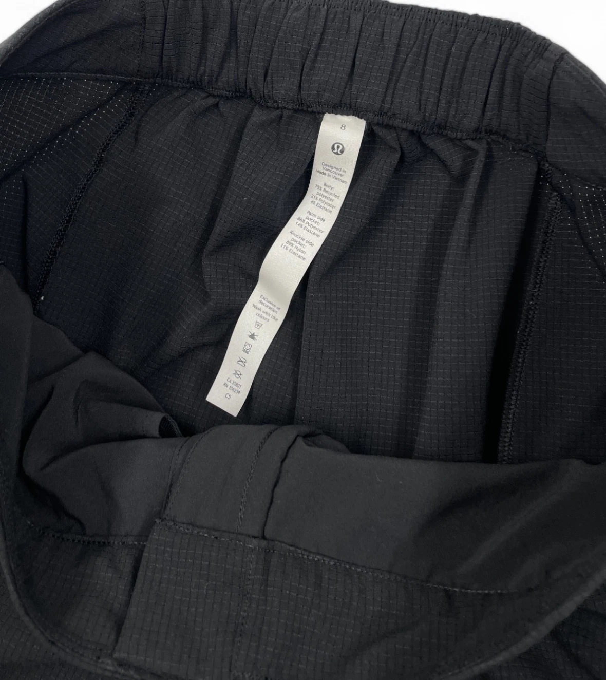 lululemon zip pocket stretch waist athletic wide leg pants