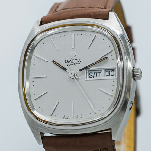 *NEAR MINT w/Case* Vintage OMEGA Seamaster Cal.1310 Quartz Push Crown 37mm Men's