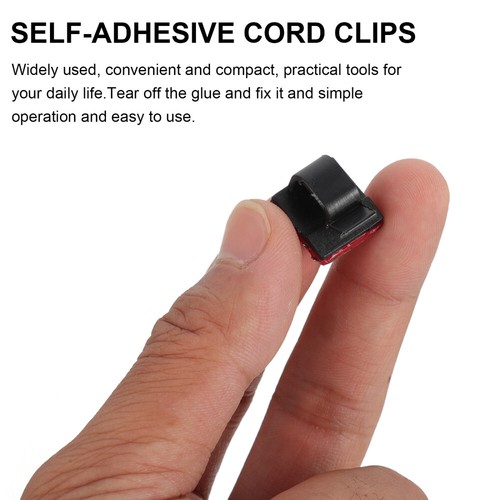 15 Pcs Wire Management Firmware Office Home Self-adhesive Cord Clips - Photo 9/12