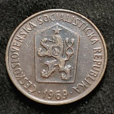 Czechoslovakia, 1969  50 Halèru Coin