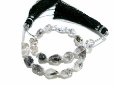 1 Strand Genuine Herkimer Diamond Quartz Nuggets 5x8-6x10mm Loose Beads 10"inch