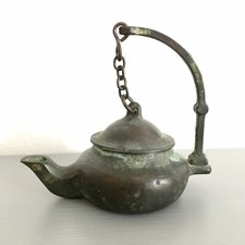 Antike Öl Lampe Öllampe Bronze Italien 19. Jh.