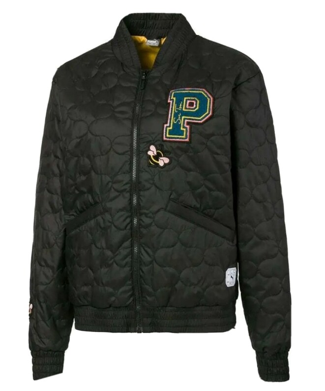 Puma Sue Tsai Jacket Coat Womens UK 12 Black Quilted Varsity
