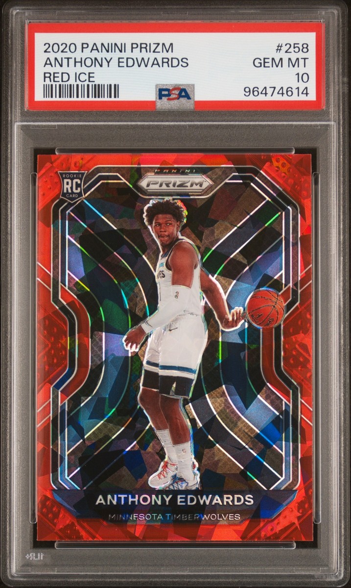 PSA 10 2020 Panini Prizm Anthony Edwards Red Ice Rookie RC PSA 10 2020 Panini Prizm Anthony Edwards Red Ice Rookie RC