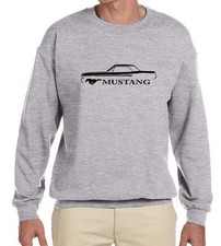 1965 1966 Ford Mustang Coupe Classic Outline Design Sweatshirt NEW
