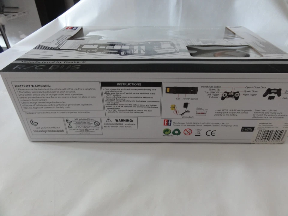 RC Bus L: 330 mm; B: 80 mm; H: 90 mm unbespielt. Sound, Hupe und Licht. - Bild 2 von 4