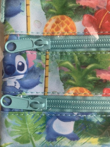Borsa Disney Stitch per Bambine, Lilo e Stitch Doppia Zip Cross Body Bag Nuova - Foto 5 di 8