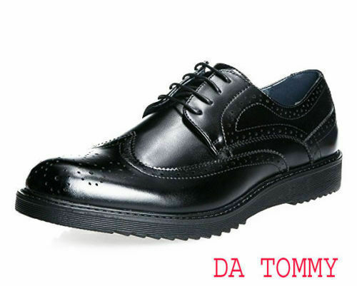 scarpe uomo classiche eleganti francesine 40 41 42 43 44 45 nere e blu . ytb - Foto 1 di 14
